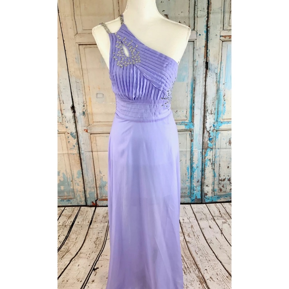 NWT ROPALIA Lavender One Shoulder Dress - Picture 1 of 5